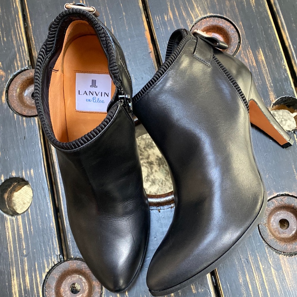 LANVIN en Bleu Heeled Ankle Boots
